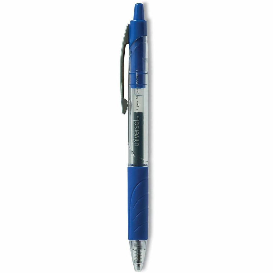 Universal Comfort Grip Gel Pen, Blue, Indicator, 36 / Pack, UNV39911