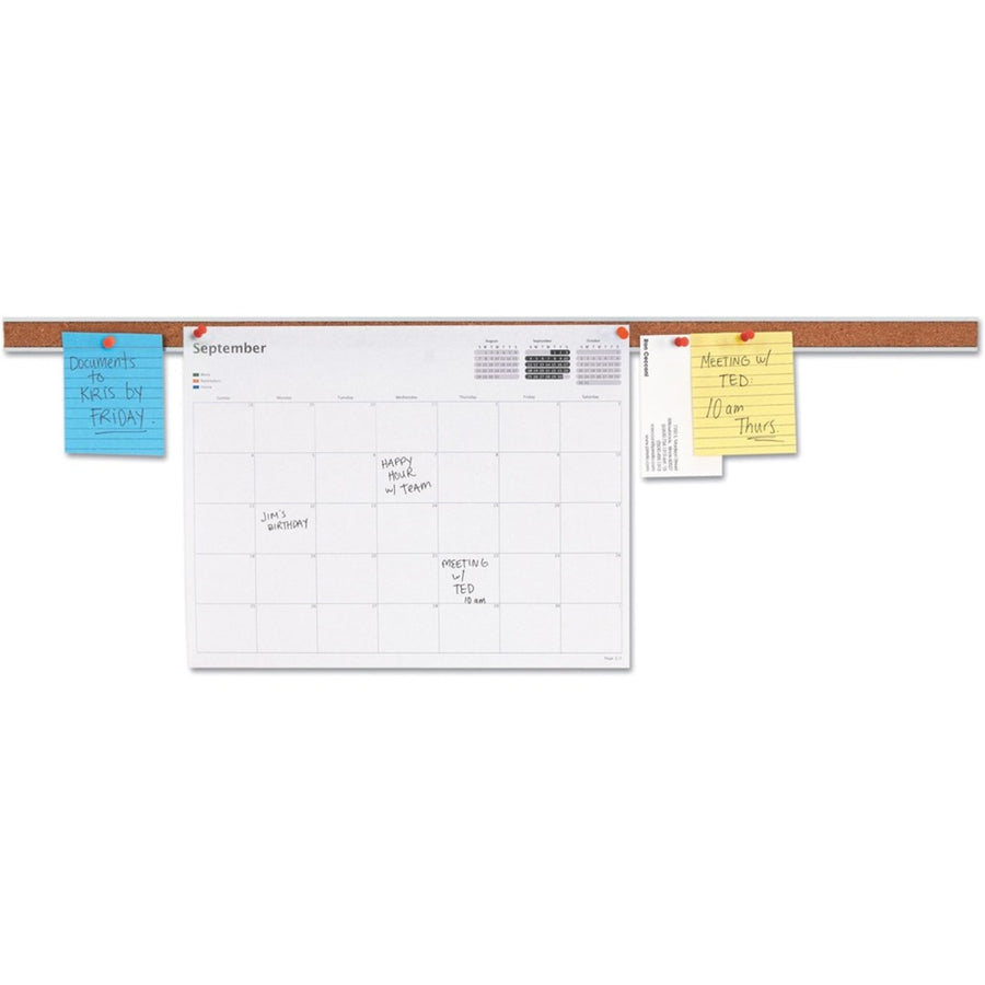 Universal Bulletin Board, 24" x 1", Easy Installation, UNV43424