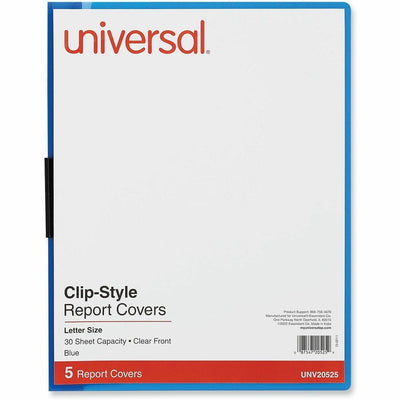 Universal Report Cover, 8 1/2" Width x 11" Length, 5 Pack, UNV20525