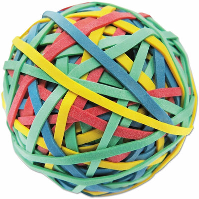 Universal Rubber Band Ball, 3" Diameter, Size 32, Assorted Colors, 260/Pack, Yellow, UNV00460