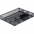 Universal Metal Mesh Drawer Organizer, Six Compartments, 15 x 11.88 x 2.5, Black, UNV20021