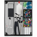 Universal Metal Mesh Drawer Organizer, Six Compartments, 15 x 11.88 x 2.5, Black, UNV20021