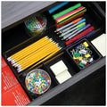 Universal Metal Mesh Drawer Organizer, Six Compartments, 15 x 11.88 x 2.5, Black, UNV20021
