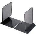 Universal Metal Mesh Bookends, Nonskid Base, 5.38 x 5.38 x 6.75, Black, Pair, 6 Pair, UNV20025