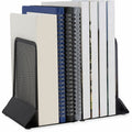 Universal Metal Mesh Bookends, Nonskid Base, 5.38 x 5.38 x 6.75, Black, Pair, 6 Pair, UNV20025