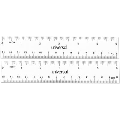 Universal Ruler, Clear, 2 / Pack, UNV59025