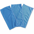 Universal Microfiber Cleaning Cloth, 12 x 12, Blue, 3/Pack, UNV43664