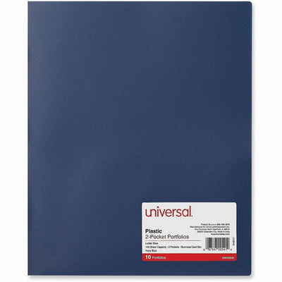 Universal Pocket Folder, 11" Width x 8 1/2" Length, 10 Pack, UNV20541
