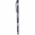 Universal Gel Pen, Stick, Medium 0.7 mm, Black Ink, Silver/Black Barrel, Dozen, 1 Dozen, UNV39620
