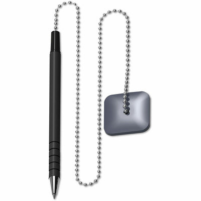 Universal Ballpoint Counter Pen, Medium 0.7 mm, Black Ink, Black Barrel, 24 Each, UNV15625