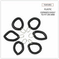 Universal Key Ring, Black, 6 / Pack, UNV56050