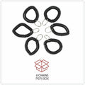 Universal Key Ring, Black, 6 / Pack, UNV56050