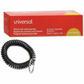 Universal Key Ring, Black, 6 / Pack, UNV56050
