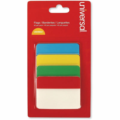 Universal Self Stick Index Tab, 2", Assorted Colors, 40/Pack, Yellow, UNV99021