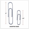 Universal Paper Clip, Silver, 1000 / Pack, UNV21001