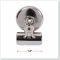 Universal Bulldog Magnetic Clips, Small, Nickel, 18/Pack, UNV31260