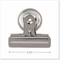 Universal Bulldog Magnetic Clips, Medium, Nickel, 12/Pack, UNV31261