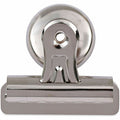 Universal Bulldog Magnetic Clips, Medium, Nickel, 12/Pack, UNV31261