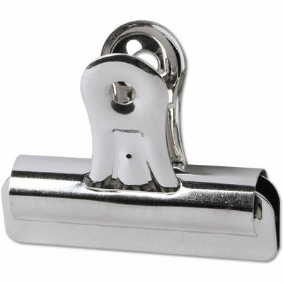 Universal Bulldog Clips, Medium, Nickel, 36/Pack, UNV31264