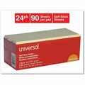 Universal Self-Stick Note Pad Cabinet Pack, 3" x 3", Yellow, 90 Sheets/Pad, 24 Pads/Pack, 24 / Pack, UNV35693