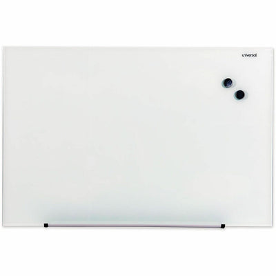 Universal Frameless Magnetic Glass Marker Board, 36" x 24", Translucent Frost Surface, UNV43202