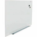 Universal Frameless Magnetic Glass Marker Board, 36" x 24", Translucent Frost Surface, UNV43202