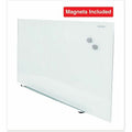 Universal Frameless Magnetic Glass Marker Board, 48" x 36", White Surface, UNV43203