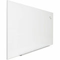 Universal Frameless Magnetic Glass Marker Board, 72" x 48", White Surface, UNV43204