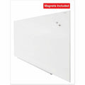 Universal Frameless Magnetic Glass Marker Board, 72" x 48", White Surface, UNV43204
