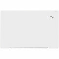 Universal Frameless Magnetic Glass Marker Board, 72" x 48", White Surface, UNV43204