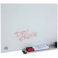 Universal Frameless Glass Marker Board, 36" x 24", White Surface, UNV43232