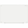 Universal Frameless Glass Marker Board, 36" x 24", White Surface, UNV43232