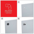 Universal Frameless Glass Marker Board, 36" x 24", White Surface, UNV43232