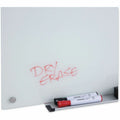 Universal Frameless Glass Marker Board, 48" x 36", White Surface, UNV43233