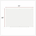 Universal Frameless Glass Marker Board, 72" x 48", White Surface, UNV43234