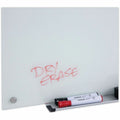 Universal Frameless Glass Marker Board, 72" x 48", White Surface, UNV43234