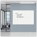 Universal Frameless Glass Marker Board, 72" x 48", White Surface, UNV43234