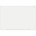 Universal Frameless Glass Marker Board, 72" x 48", White Surface, UNV43234