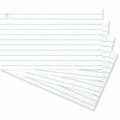 Universal Ring Index Cards, Ruled, 3 x 5, White, 100/Pack, 4" Width x 6" Length, UNV47300