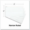 Universal Ring Index Cards, Ruled, 3 x 5, White, 100/Pack, 4" Width x 6" Length, UNV47300