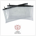 Universal Carrying Case (Wallet) Cash - Clear, Black, 2 / Pack, UNV69026