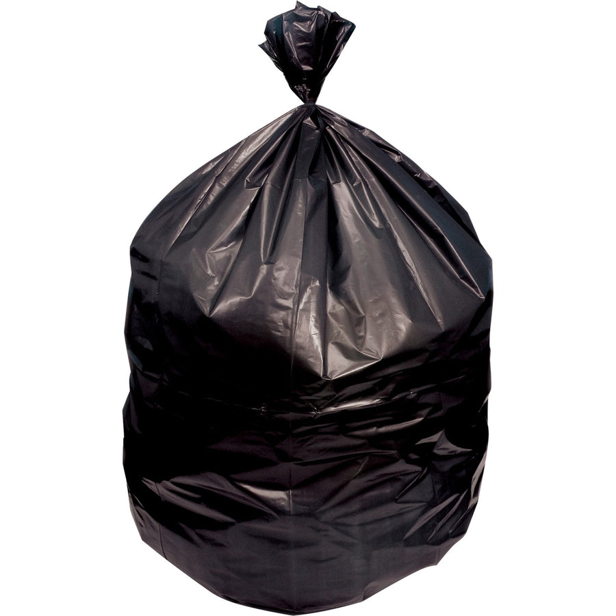 Genuine Joe Strong Economical Trash Bags, Black, Resin, 56 gal, 150 / Carton, GJO02860