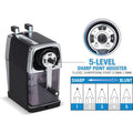 Carl Custom Pencil Sharpener, Black, CUI19019