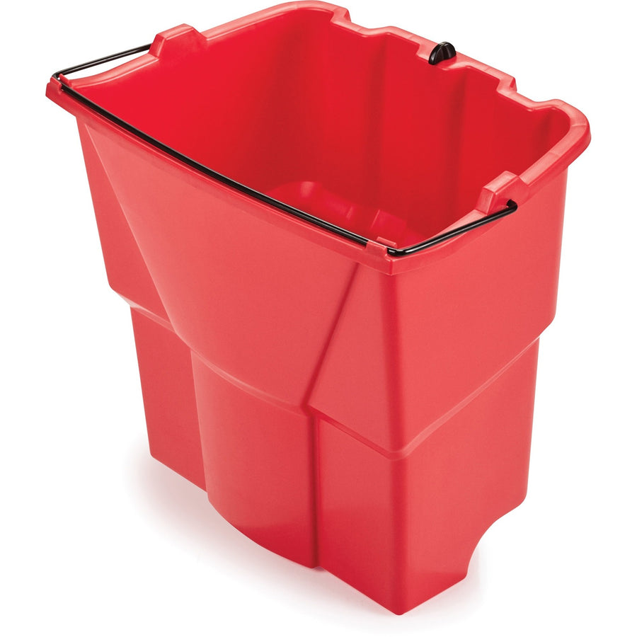 Rubbermaid Commercial WaveBrake 18 QT Dirty Water Bucket, 9.8" x 14", Red, Plastic, RCP2064907