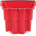 Newell Rubbermaid Commercial WaveBrake 18 QT Dirty Water Bucket, Red, RCP2064907
