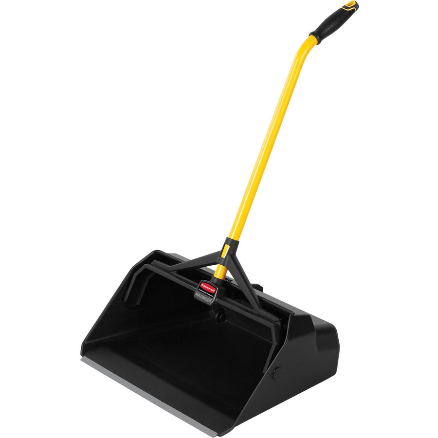 Rubbermaid Commercial Heavy Duty Stand Up Debris Pan, Maximizer, 20.4" x 11", Yellow, Plastic, Wear Resistant, RCP2018781