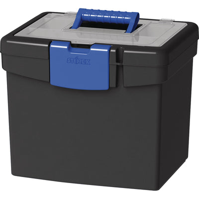 ERA Group Storex File Storage Box with XL Storage Lid, Blue, STX61415B02C