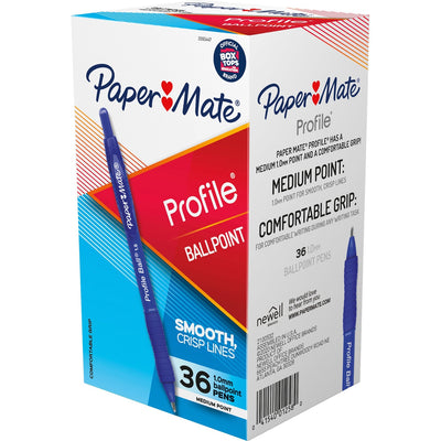 Newell Paper Mate Profile 1.0mm Ballpoint Pens, 36 / Box, PAP2095447