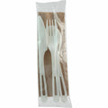 World Centric TPLA Wrapped Cutlery Set, Light Beige, 250 / Carton, WORASPSTN