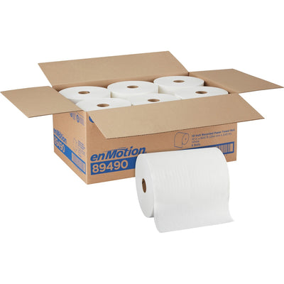 Georgia Pacific . enMotion Paper Towel Rolls, 10" x 800', 40% Recycled, White, Pack Of 6 Rolls, 6 / Carton, GPC89490